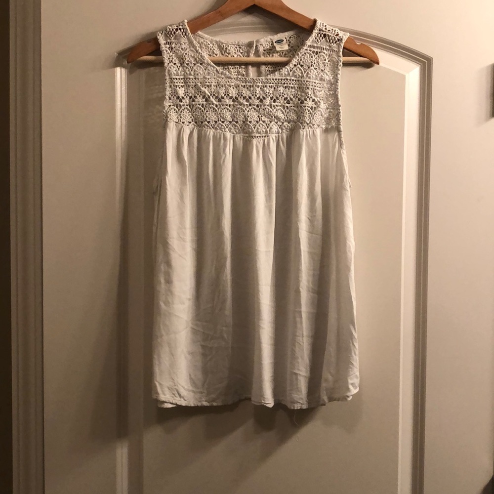 Sleeveless White Blouse
